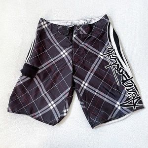 Aeropostale Swim Suite Trunks Men’s Size 29 Black White Striped